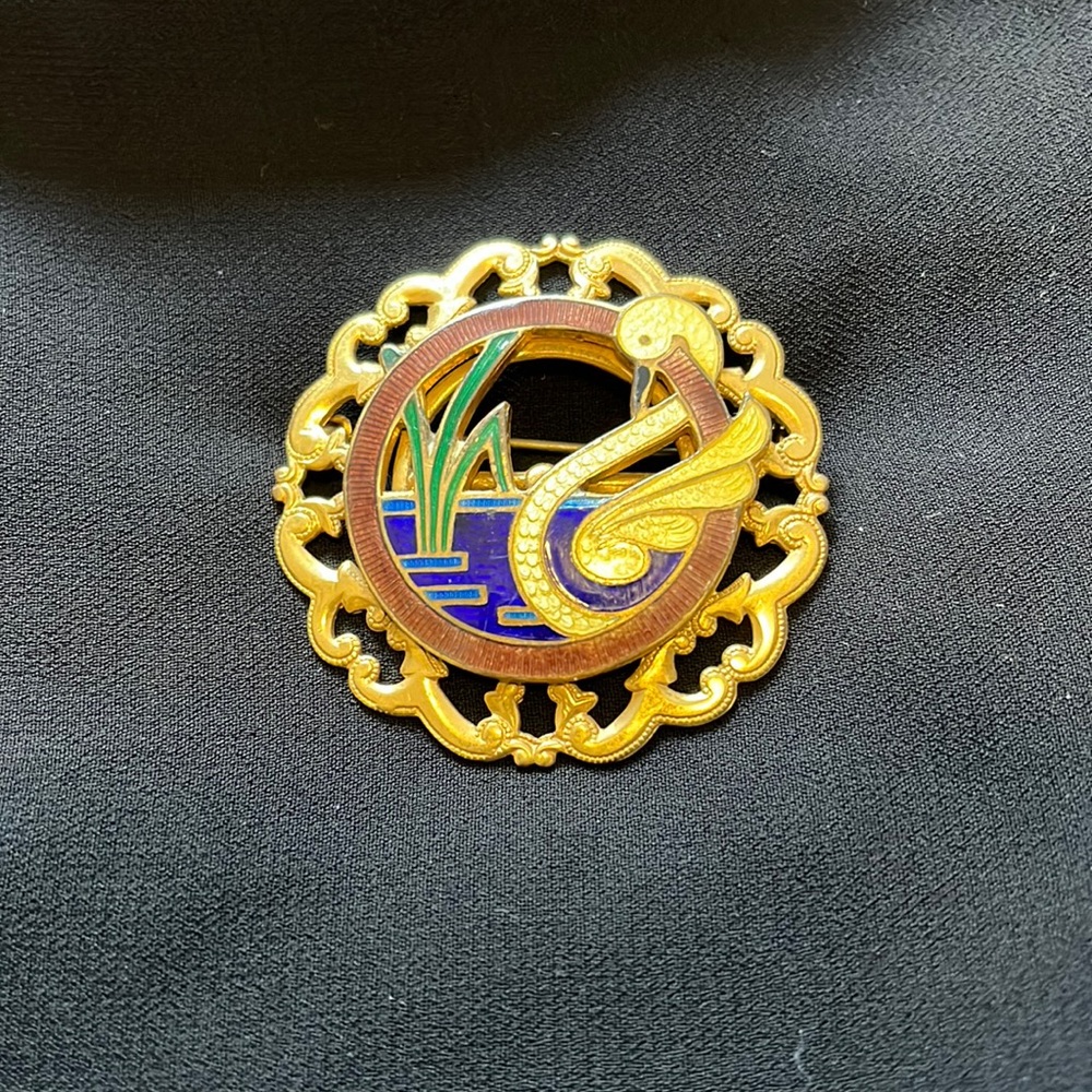 Vintage Gold Bird Brooch